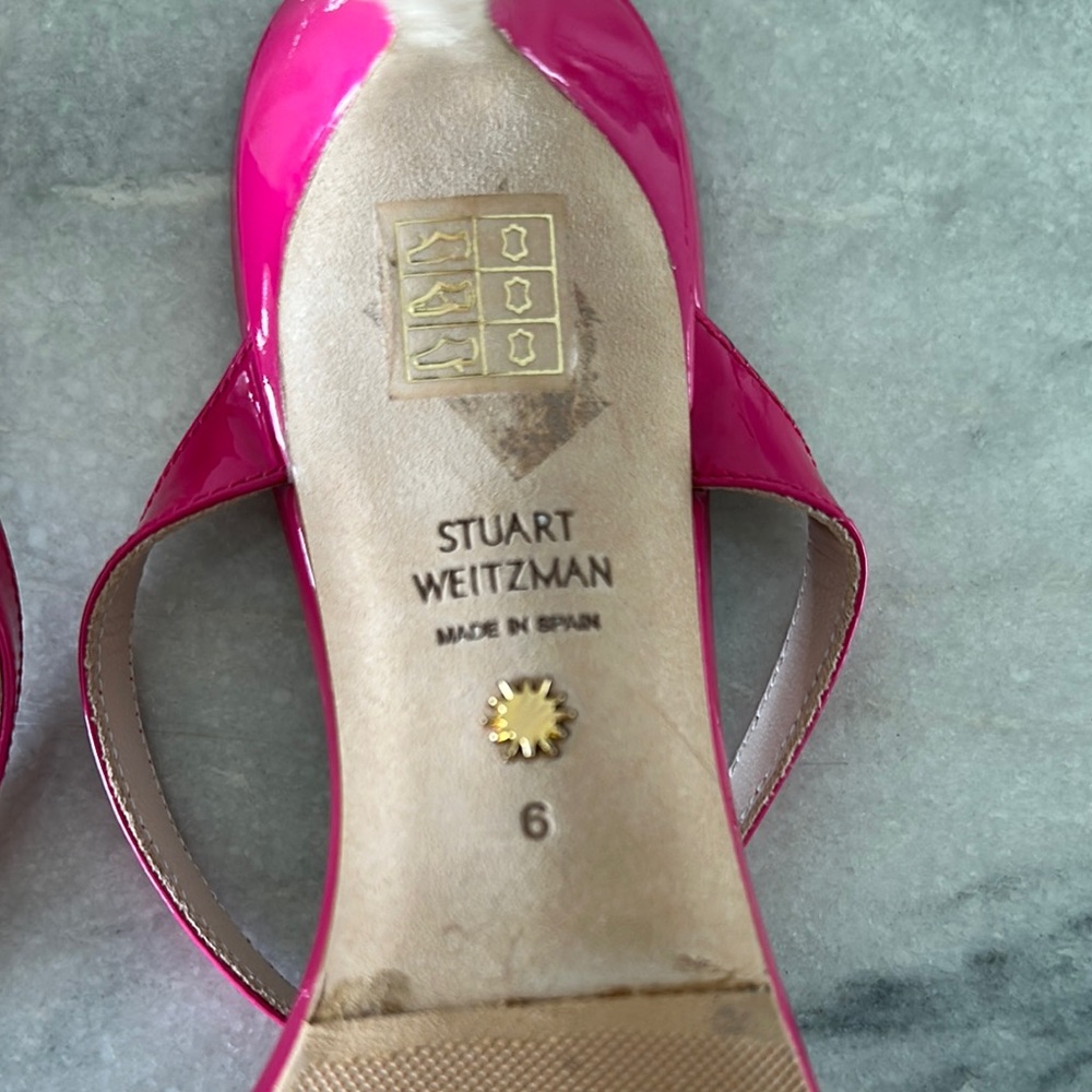 Stuart Weitzman Aleena 75 Patent Hot Pink Size 6 - Picture 9 of 16